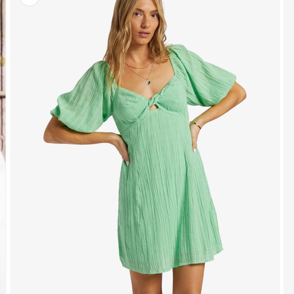 Billabong Sol Puff Sleeve Mini Dress